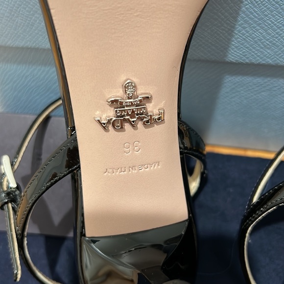 Prada Appliquéd Patent Leather Sandals NIB - Picture 12 of 16